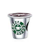 NWT Cute Coffee Cup Charm Bead Silver Plated Coffee Expresso Lover Jewel... - £19.68 GBP