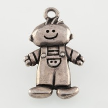 Sterling Silver Lucy Ann 925 Boy in Overalls Charm - £38.71 GBP