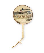 Vintage Hand-Painted Silk Fan, Asian Scene, Bone Handle Rare Find Camel ... - $1,900.68 MXN