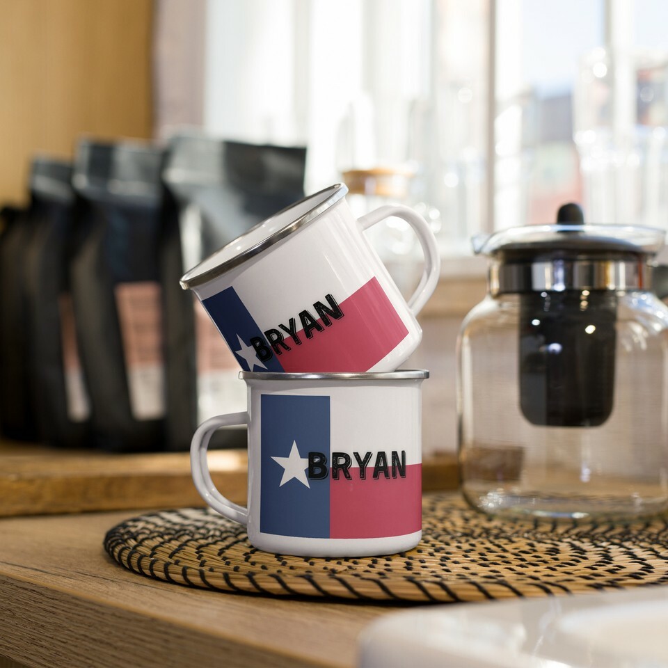 Bryan Texas Flag Enamel Mug - $26.50