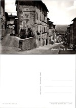 Italy Tuscany Arezzo Anghiari Street Corner View of Town RPPC VTG Postcard - £11.31 GBP