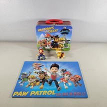 Paw Patrol Lot Metal Lunch Box with 24 Piece Puzzle and Toy Action Figures - £11.93 GBP
