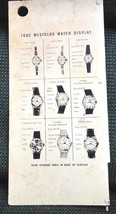 1962 Vintage Westclox Watch Display Sign Store Display Men Women Wood Chipboard - £38.72 GBP