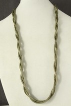 Modern Costume Jewelry NWT TALBOTS Dark Gold Tone Braided Statement Necklace 34&quot; - £23.20 GBP