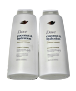 2 Pack Dove Coconut &amp; Hydration Damage Therapy Conditioner Lock In Moist... - $33.99