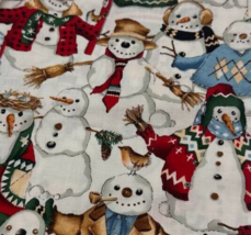 New Totally by Design 4 Snowman 17&quot; Square Cloth Napkins Christmas Snowmen - £11.72 GBP