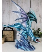 Large Flying Sea Dragon Statue 16.5&quot;Long Mythical Fantasy Ocean Dragon Lord - $145.38 CAD