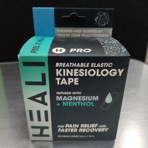 Heali Kinesiology Tape with Magnesium and Menthol 20 Precut Strips Splat... - $23.27
