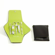 Bey-Berk 5 Piece Manicure Set Black Leather Case - $44.95