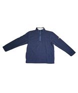 Orvis Sweater Mens Medium Blue Sherpa Fleece Lined Pullover Quarter Zip ... - $353.53 MXN