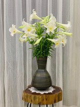 Vintage pottery flower vase Handmade Ceramic Vase for Flower H35 cms - £115.48 GBP