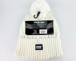 Night Scope Womens Nova Pom Hat White Cream Rechargeable LED Beanie Knit - £17.42 GBP
