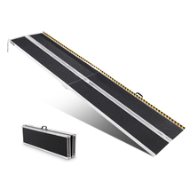 VEVOR Portable Wheelchair Ramp, 10 ft 800lbs Capacity, Non-Slip Aluminum... - $311.99