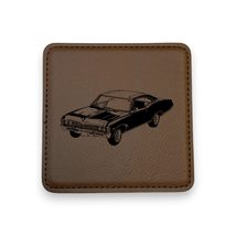 Coaster - Impala - SET OF 2 - Leather or Stitched Cork (Black/Silver) - $16.65