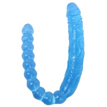17.7 Inch Double Ended Dildo, Realistic Penis And Beads Flexible Double Dong Adu - £27.64 GBP