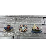 Multicolored Nautical Theme Lighthouse Sailboat Button Covers Set Of 3 - $12.99