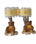 Two Artisan Dollhouse Miniature Table Lamps Children 1:12 Scale Teddy Bears - $458.45 MXN