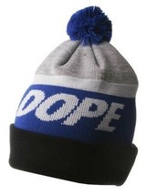 Dope Couture Negro Azul Y Gris Victory Pom Gorro Invierno Nwt - £15.00 GBP