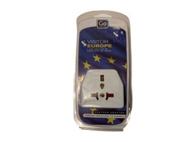 Go Travel European Visitor, White, One Size Power Adapter Converter - $14.99