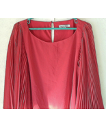 Simply Liliana  red blouson style top with butterfly sleeves new old stock - $27.08 CAD