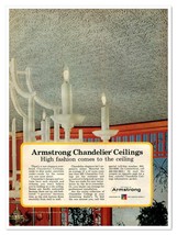 Armstrong Chandelier Ceilings Barbary Design Vintage 1972 Full-Page Maga... - $13.37 CAD