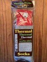 Vintage Ballston Thermal Socks Waffle Wool Blend 10.5-11.5 Ski Hunt USA NOS - £17.30 GBP