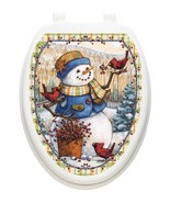 Christmas Berry Snowman Toilet Tattoos Vinyl Reusable Removable Lid Deco... - $22.00
