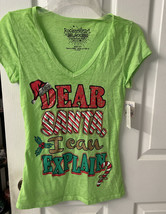 Rockergirl Brand T Shirt &quot;Dear Santa I Can Explain&quot; Girls Small 3/5 NWT - £8.96 GBP