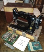 Singer Sewing Machine Model 99K: (NO FOOT PEDEL or POWER CORD) 1955 W/ C... - $149.99
