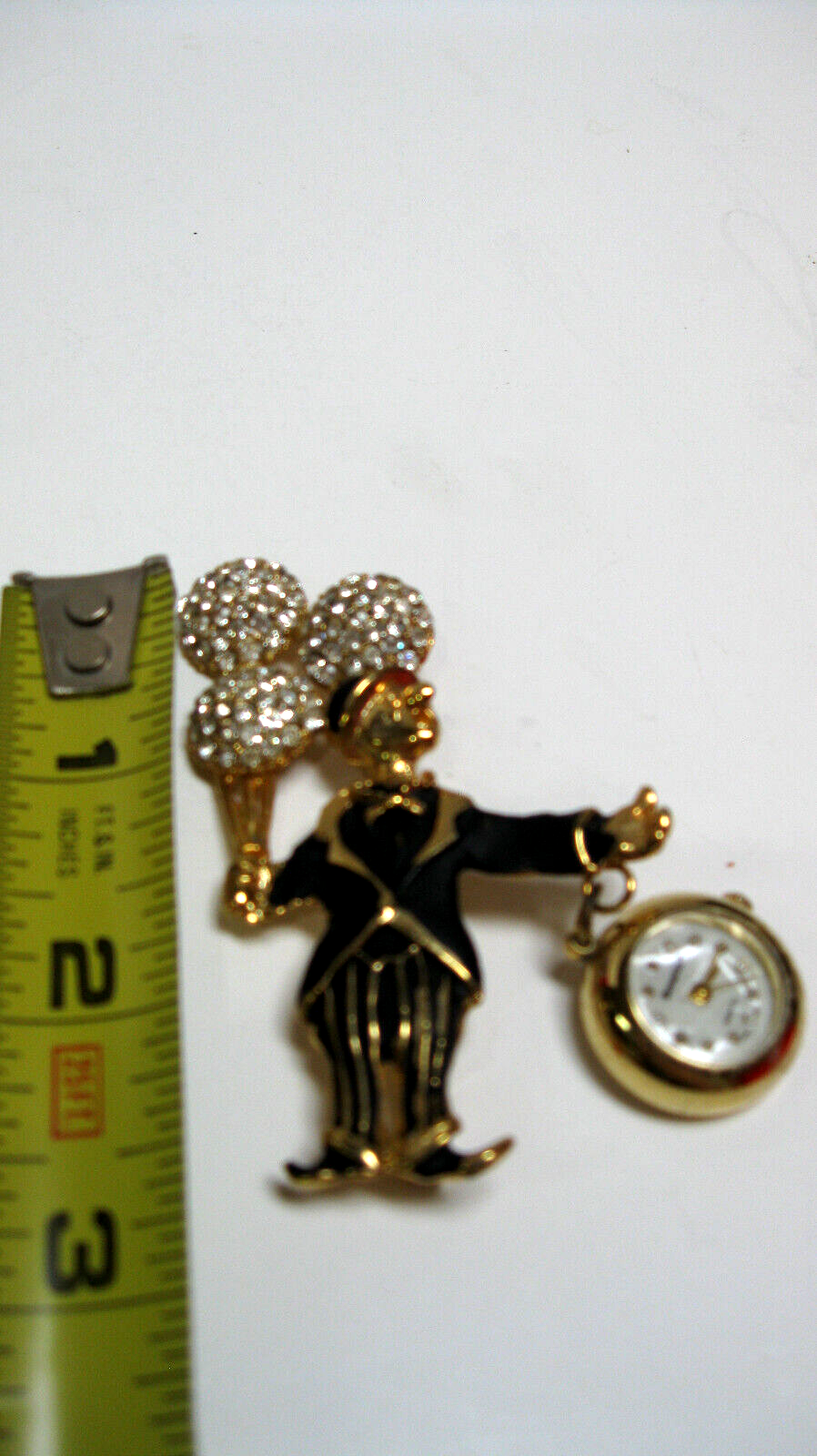 Primary image for Vtg Bonetto Clown/Balloon Dangle Articulated Watch/Pin/Brooch  estate piece.