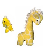 LOT Of 2 Eden vintage plush musical Rattle “bell Ball” giraffe stuffed b... - $38.49