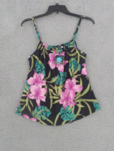 Hibiscus Collection Top Womens Sz M Polynesian Flower Spaghetti Strap Floral Nwt - £11.56 GBP