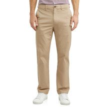 George Mens Premium Regular Fit Pant Solid Beige Size 40 x 30 - £22.77 GBP