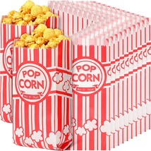 1 Oz Paper Popcorn Bags, Red And White Popcorn Containers, Carnival Popcorn - £33.59 GBP