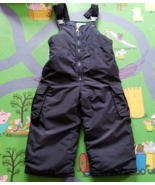 Oshkosh Snow Bibs Toddle Boys Size 3 Navy Blue Cargo  Pockets Pants Flawed - £9.38 GBP