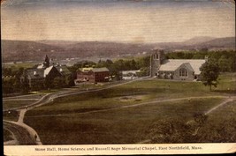 East Northfield MA-Stone Hall,Home Science And Russell Sage Memorial Chapel-BK33 - £3.16 GBP