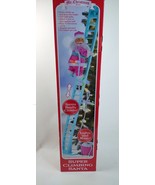 Mr. Christmas Super Climbing Pink Santa 40&quot; Blue Ladder Lights Motion Music - $56.05