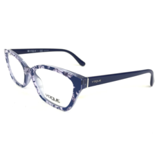 Vogue Eyeglasses Frames VO 5289 2770 Blue Purple Floral Cat Eye 53-17-140 - £44.04 GBP