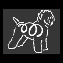 Wheaten Terrier K Line Dog Breed Window Tattoo Decal - $9.99