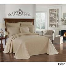 C&amp;U 1 Piece Birch Beige Floral Oversized Bedspread King, Motif Medallion... - $161.36