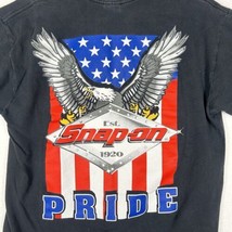 SNAP-ON TOOLS Mens L Short Sleeve Black Graphic T-Shirt American Eagle U... - $23.38