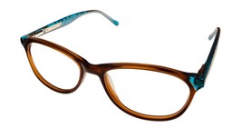 Lucky Brand Womens Eyeglass Brown Blue Soft Rectangle Plastic D700. 47 - £36.13 GBP