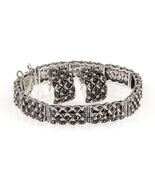 Schöne Sterling Silber Markasit Armband und Ohrringe Set Milgrain Detail - €471,12 EUR