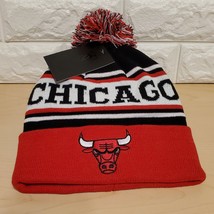 Ultra Game One Size Official NBA Chicago Bull Cuffed Pom Beanie Stitch G... - £23.57 GBP