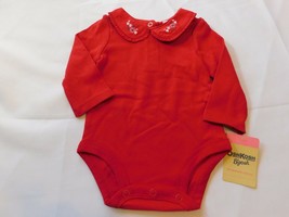 Osh Kosh B&#39;Gosh Baby Girls Bodysuit One Piece Long Sleeve Red Size Variations - £10.11 GBP