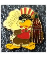 1985 USA Olympics Sam &amp; Coca Cola Have A Coke and A Smile Pin - $112.23 MXN