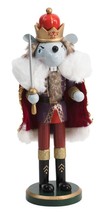 Wooden Christmas Nutcracker, 15&quot;, King Of Mice, Mouse, In Crown With Sword, Mar - £27.25 GBP