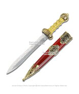 14.5” Brown/Gold/Silver Roman Dagger Chi-Rho Constantine with Scabbard - $12.98