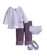 American Girl AG Real Me Purple Outfit Top Pants Shoes Underwear Tunic C... - £31.33 GBP