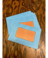 Vintage stationery letter size envelope lot blue with brown patch design - $27.08 CAD